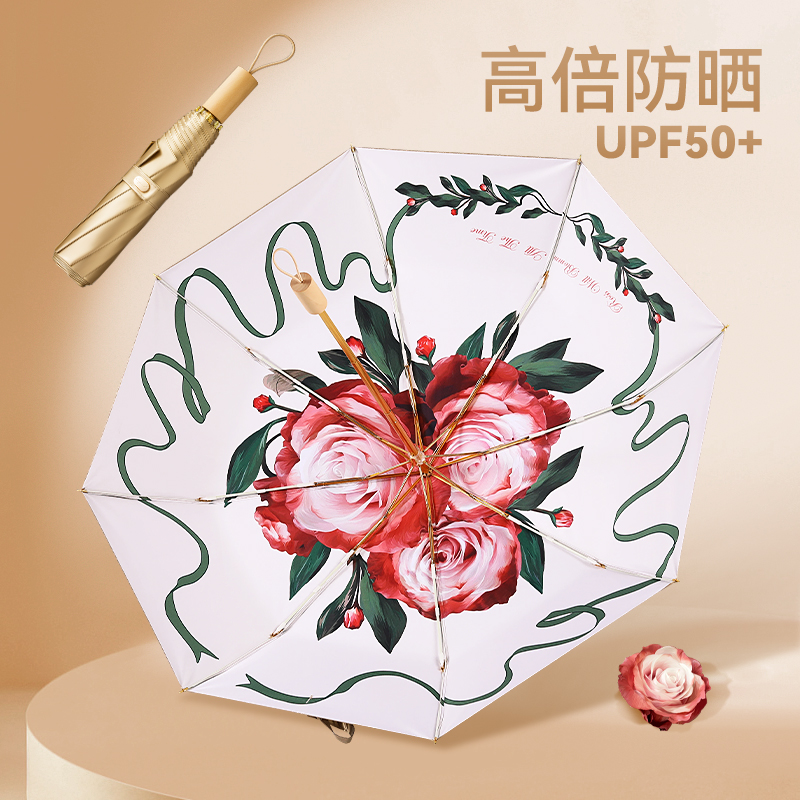 三折8骨钛金伞大花 三折8骨钛金伞大花